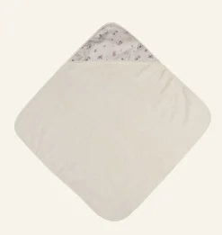 Badhandduk med huva multi/vit - 75x75 cm