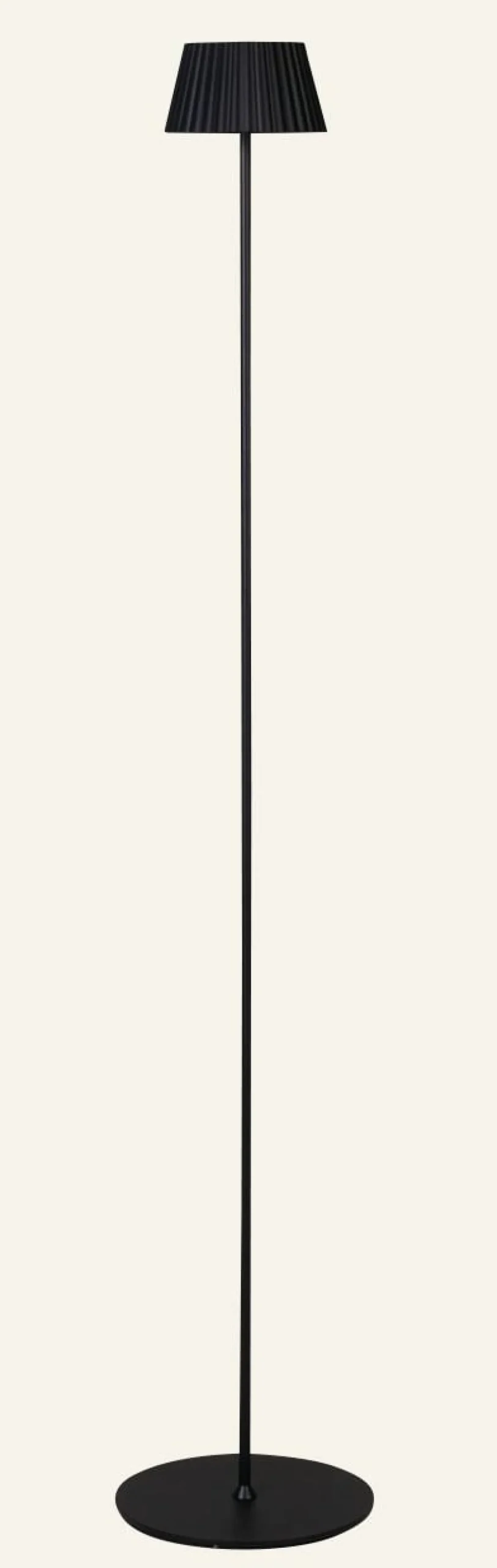 Batteridriven golvlampa svart - 122 cm ø13,5