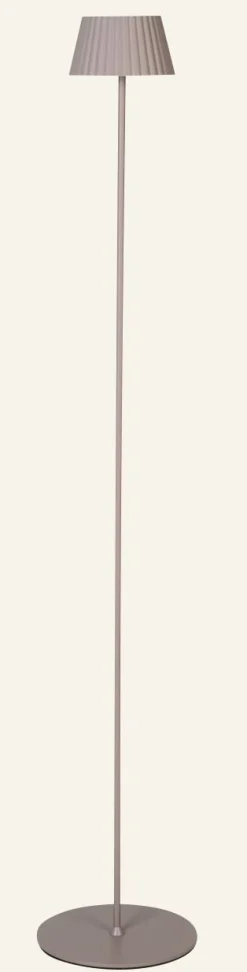 Batteridriven golvlampa taupe - 122 cm ø13,5