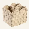 Bestickkorg natur - 15x15x13 cm