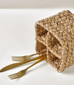 Bestickkorg natur - 15x15x13 cm
