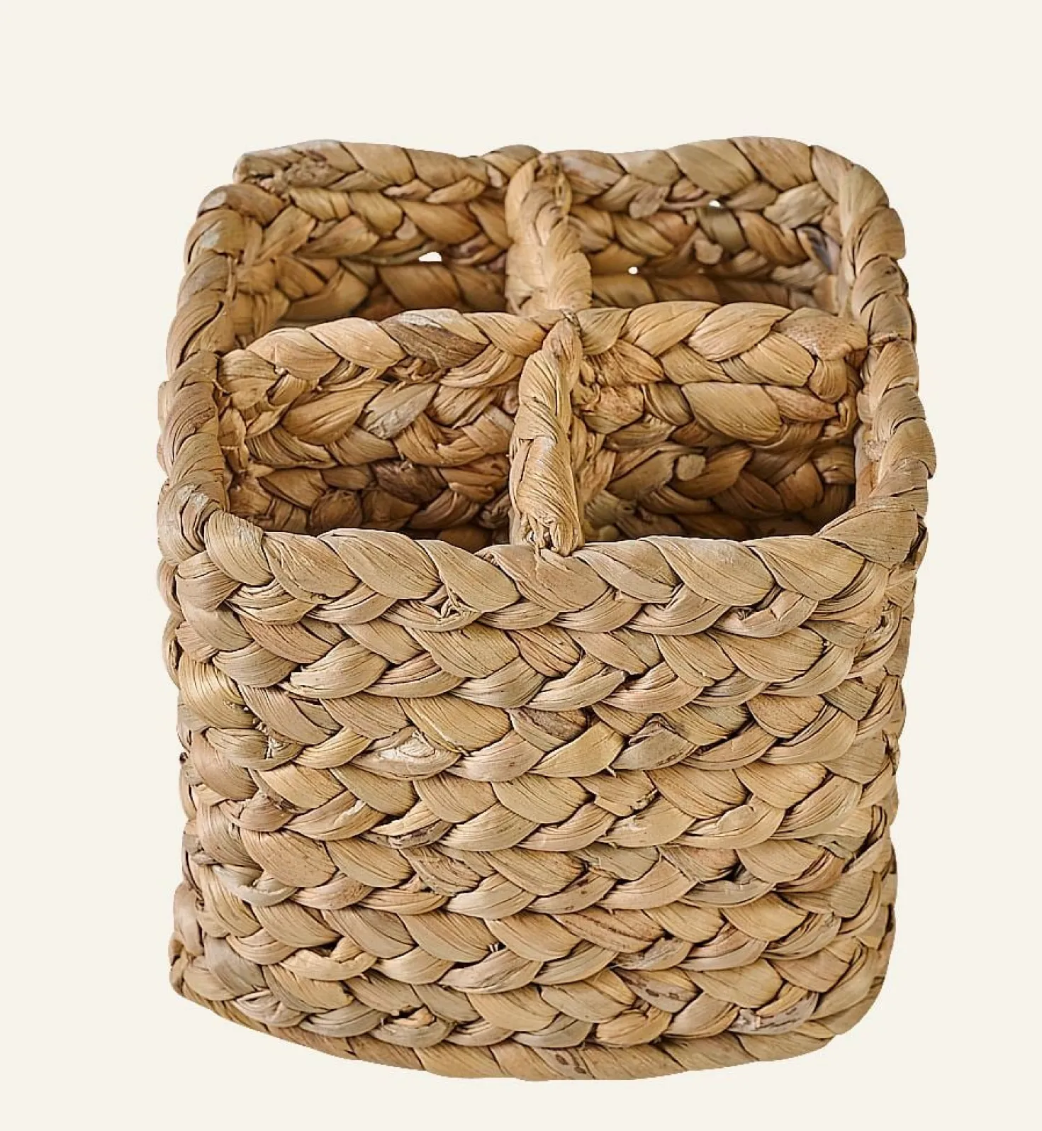 Bestickkorg natur - 15x15x13 cm