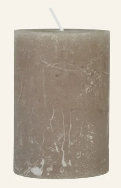 Blockljus beige - 7x10 cm