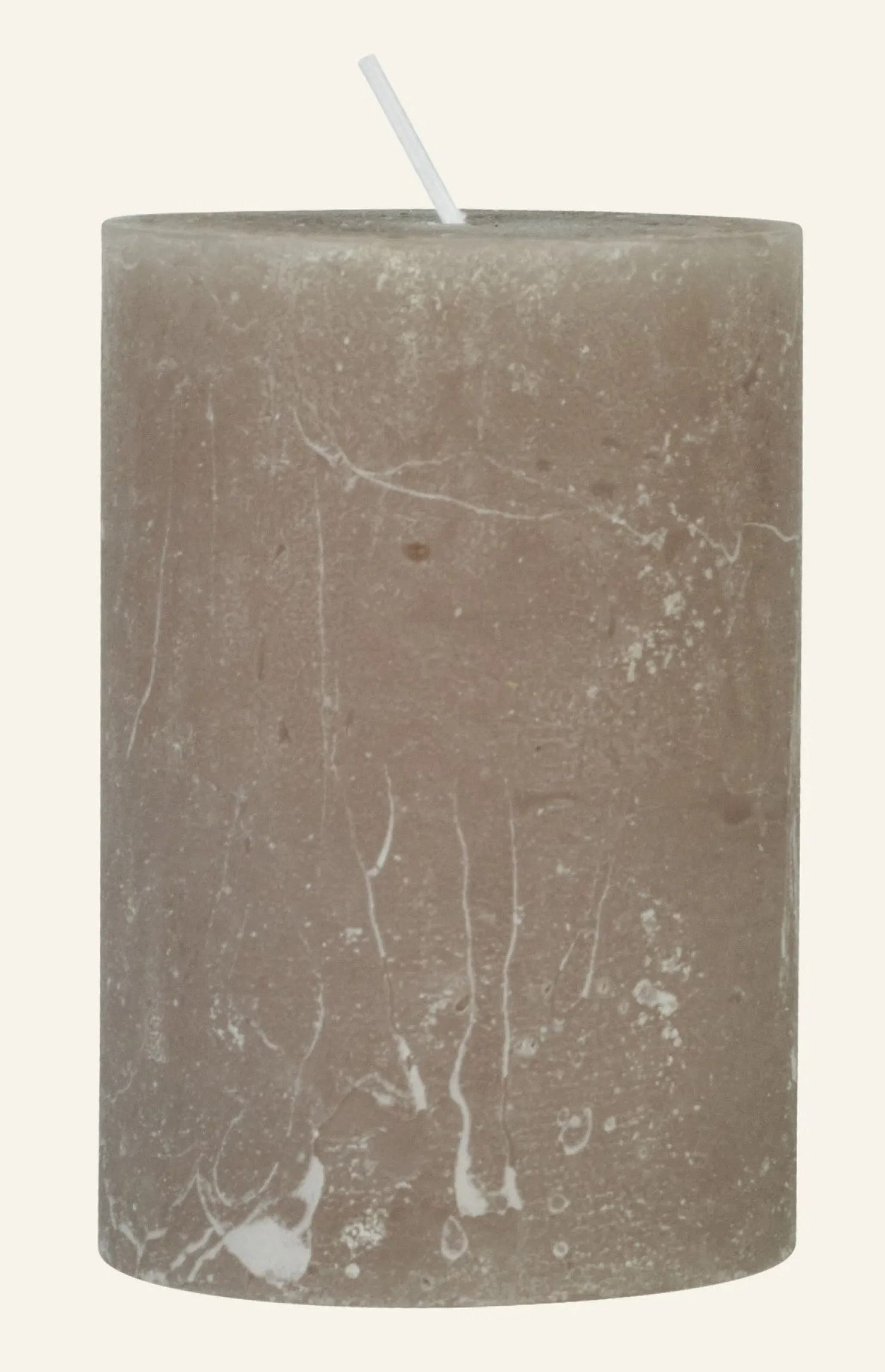 Blockljus beige - 7x10 cm