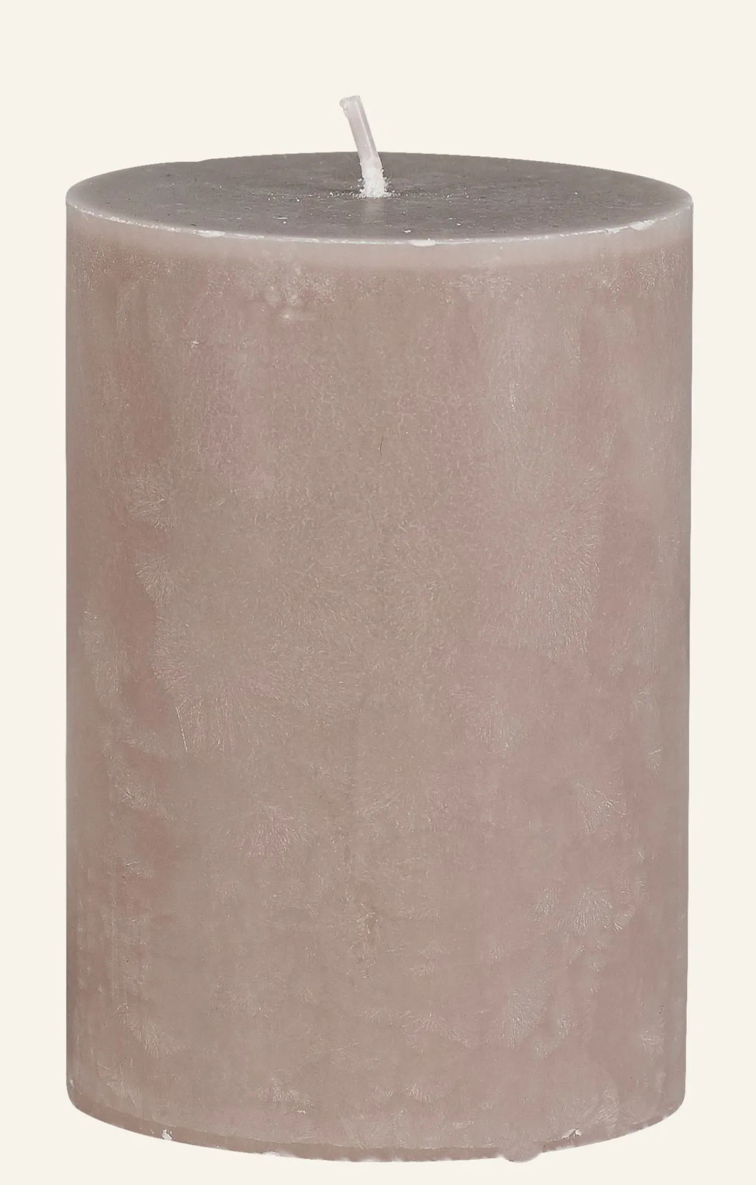 Blockljus beige - 6,8x15 cm