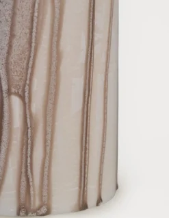Blockljus beige - 6,8x15 cm