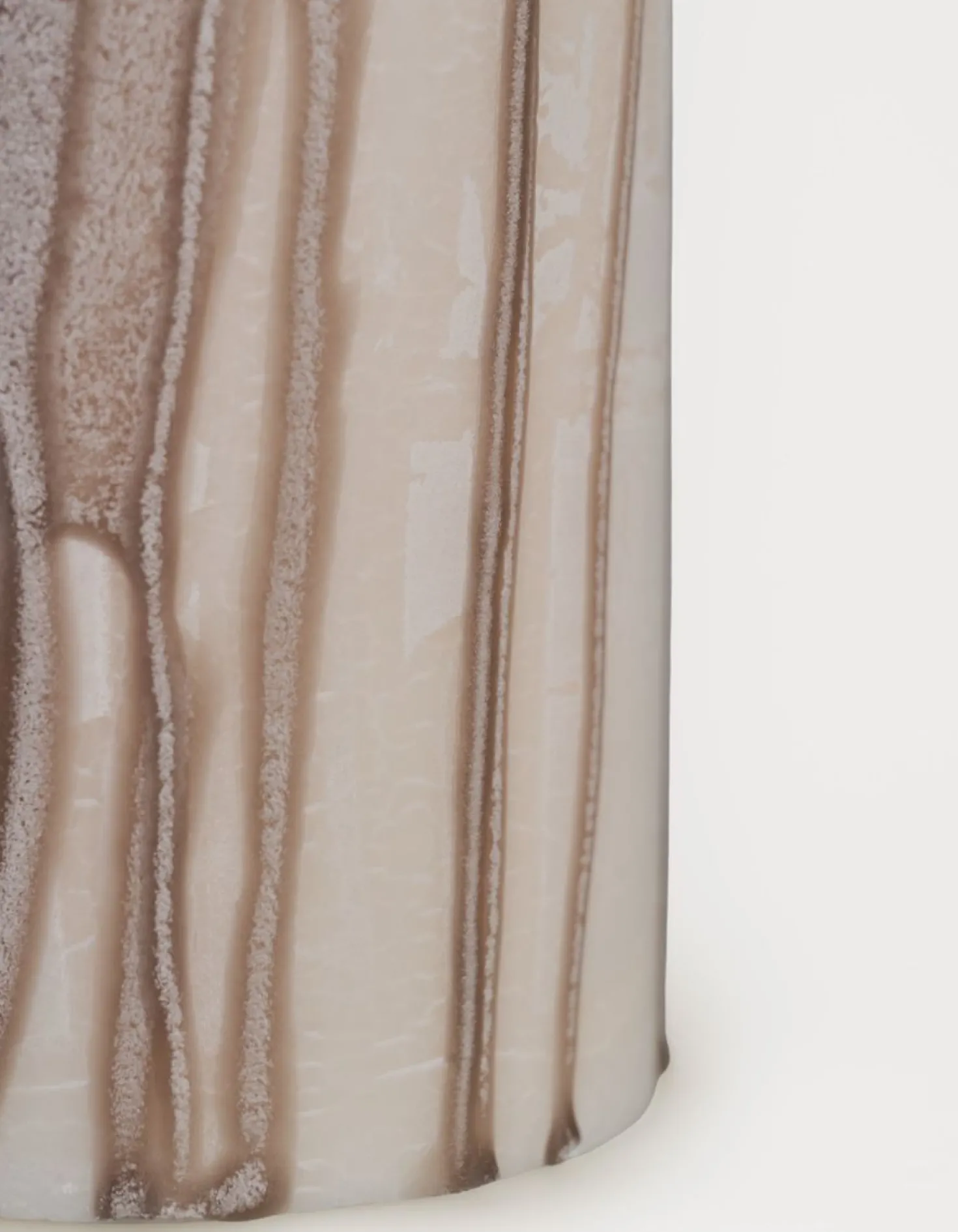 Blockljus beige - 6,8x15 cm