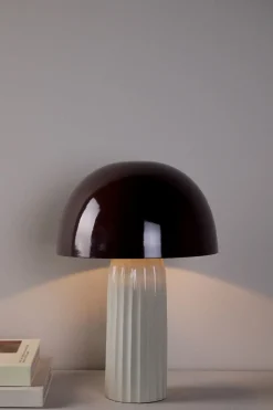 Bordslampa brun - 24x24x37 cm