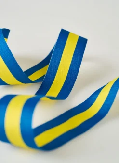 Dekorationsband multi/blå - 2,9cm x 3m