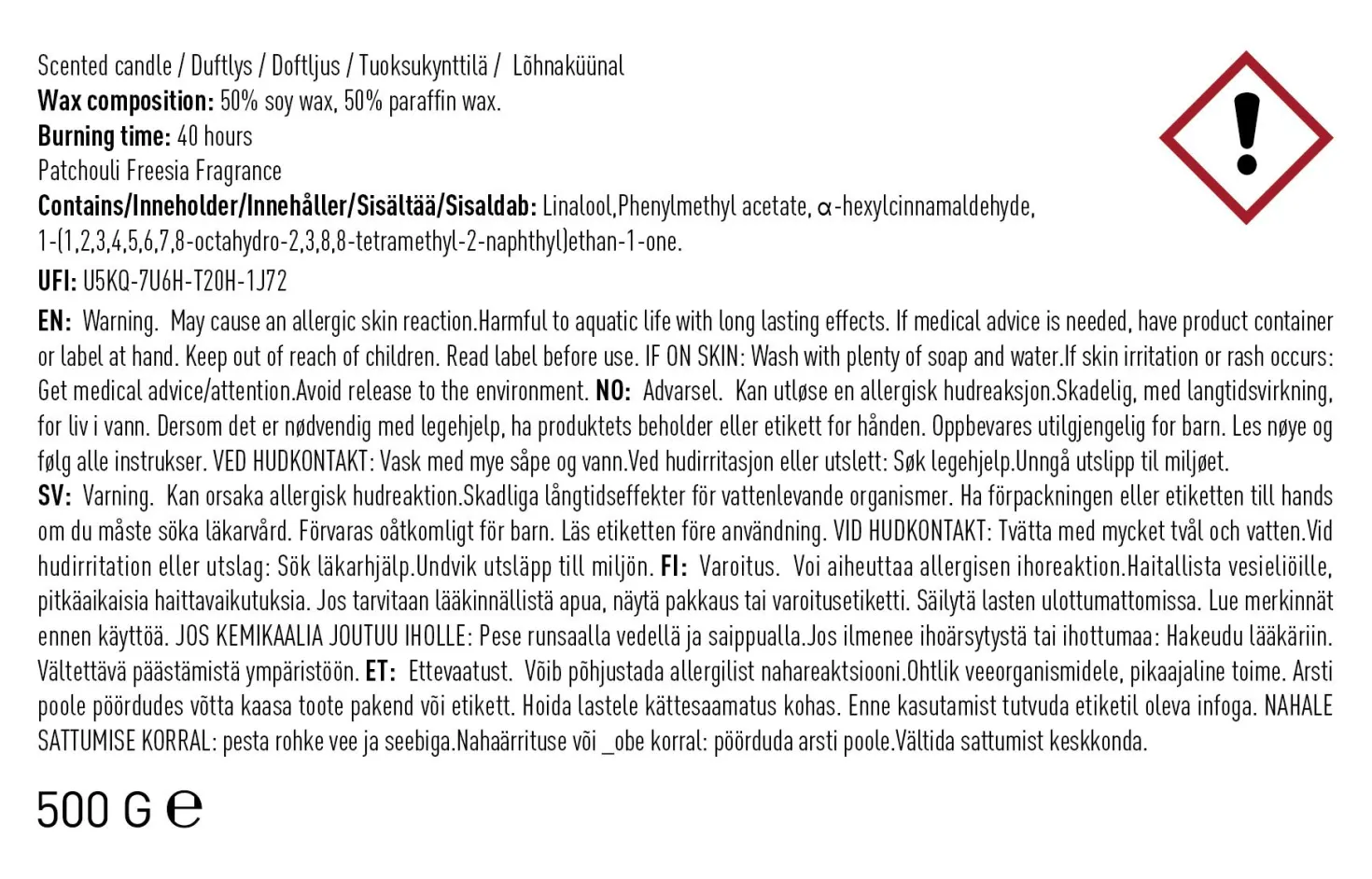 Doftljus grön - 500 g