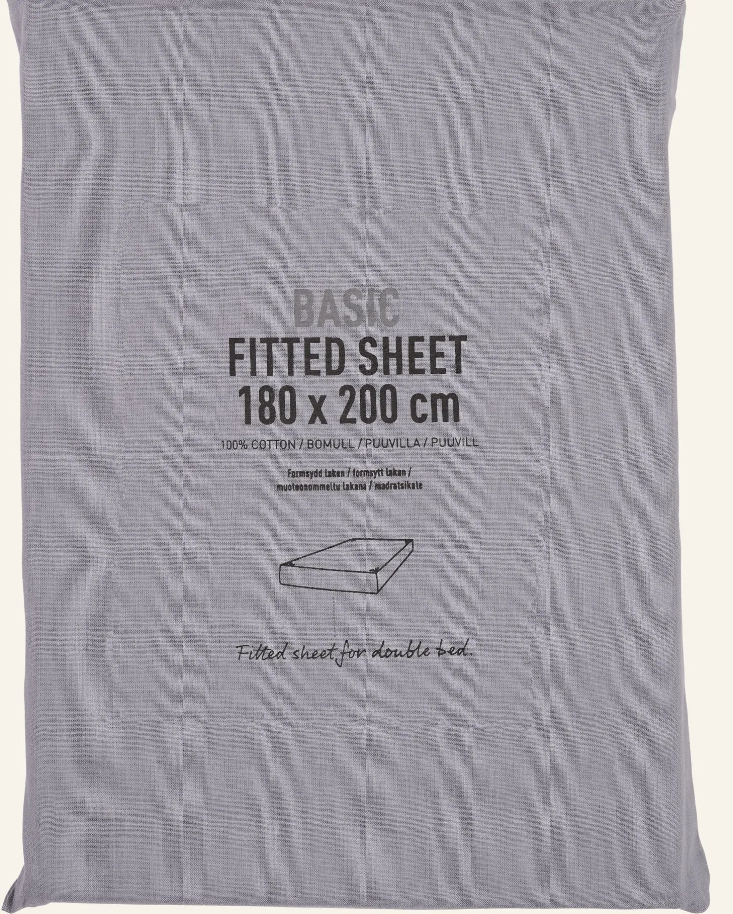 Dra-på-lakan dimblå - 180x200 cm