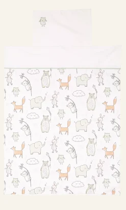 Flanell påslakanset multi - 100x130 cm