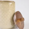 Förvaringsburk beige - 14x14x20,5 cm