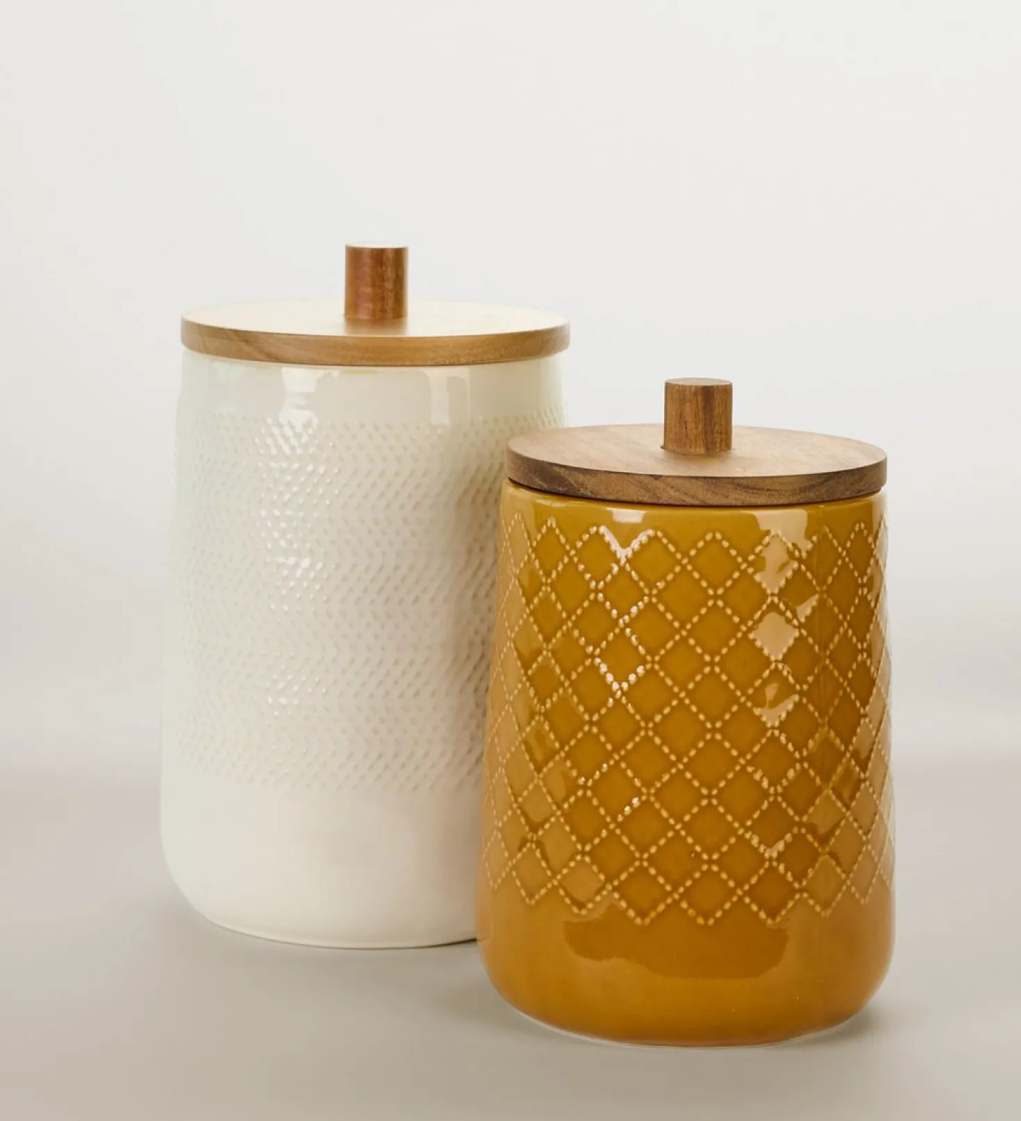 Förvaringsburk vit - 15x15x23,5 cm