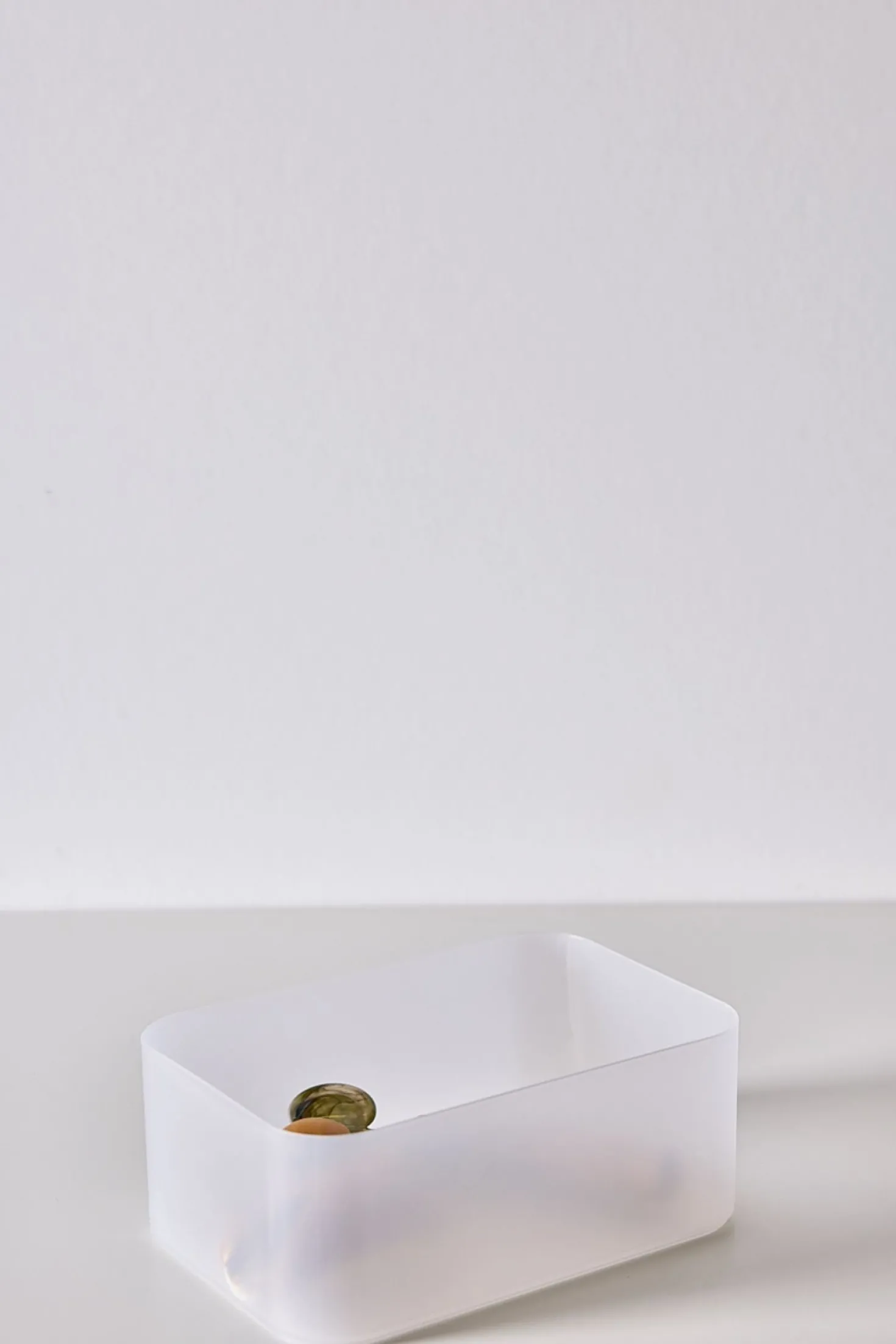 Förvaringslåda frostad - 11x15x4,5 cm