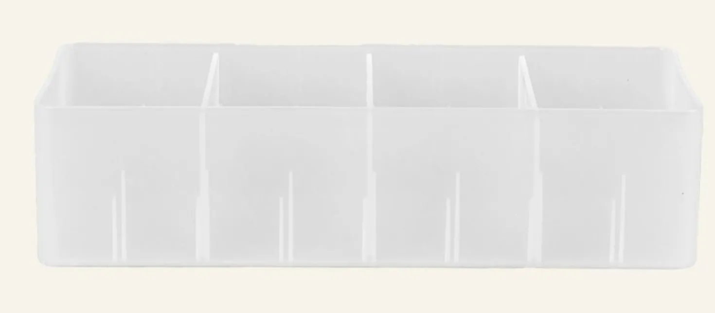 Förvaringslåda frostad - 29x11,7x7,5 cm