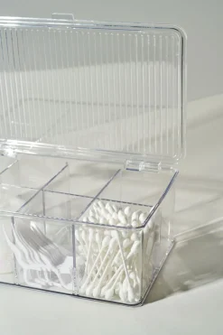 Förvaringslåda transparent - 17,3x27,5x9,5 cm