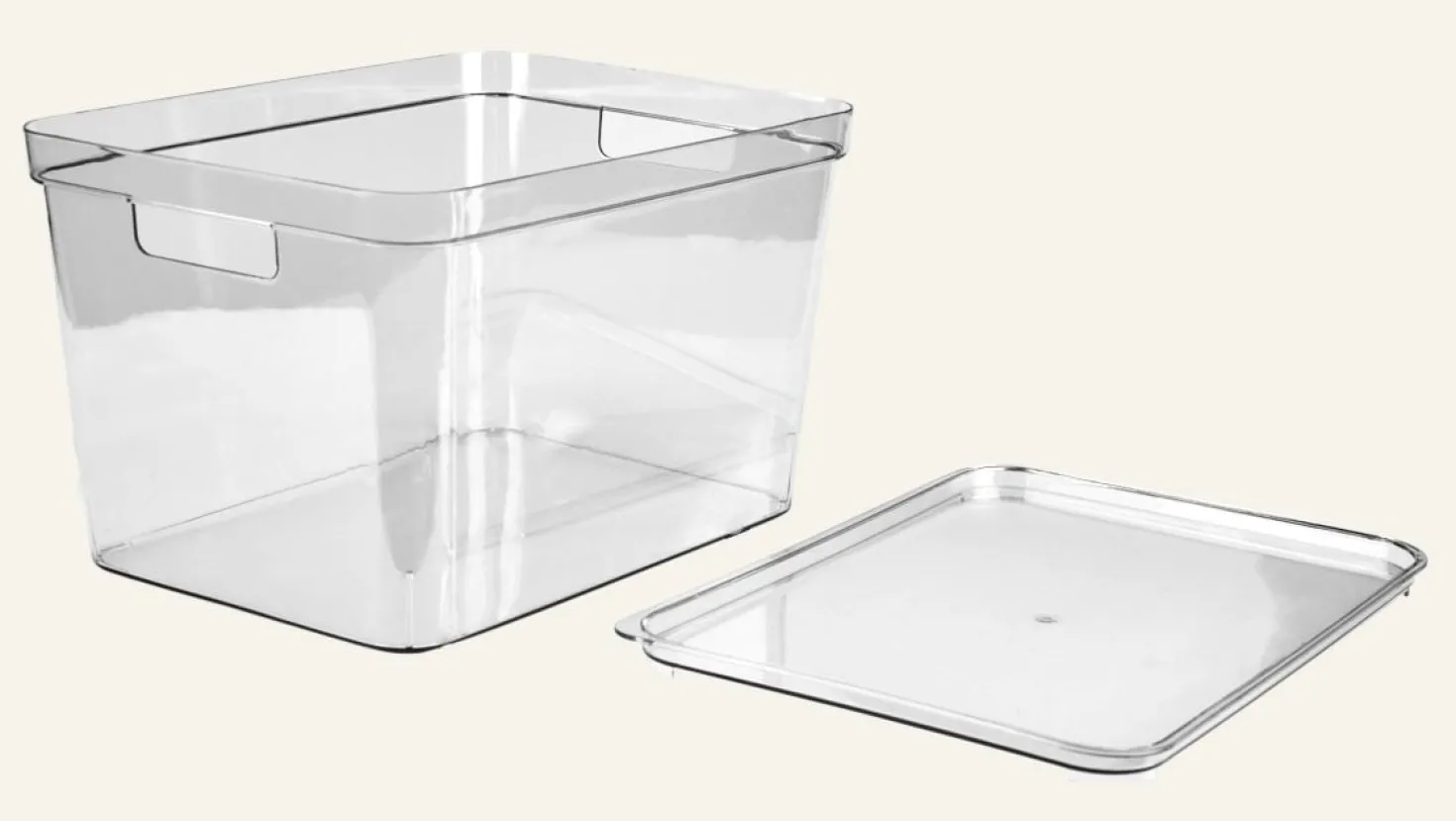 Förvaringslåda transparent - 27x36x22 cm