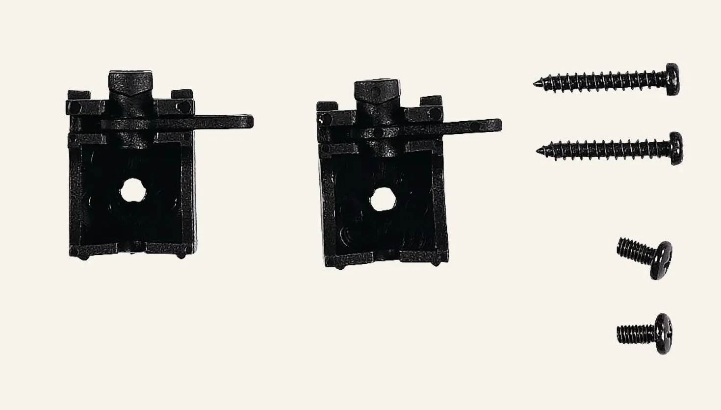 Fäste 2st svart - 3 cm