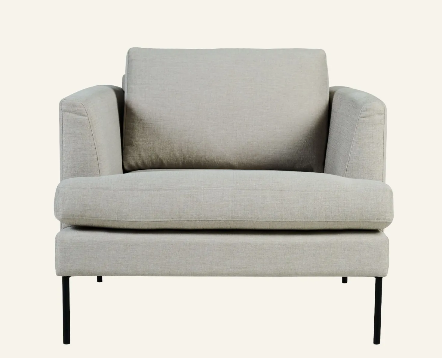 Fåtölj beige - 93x94x80 cm