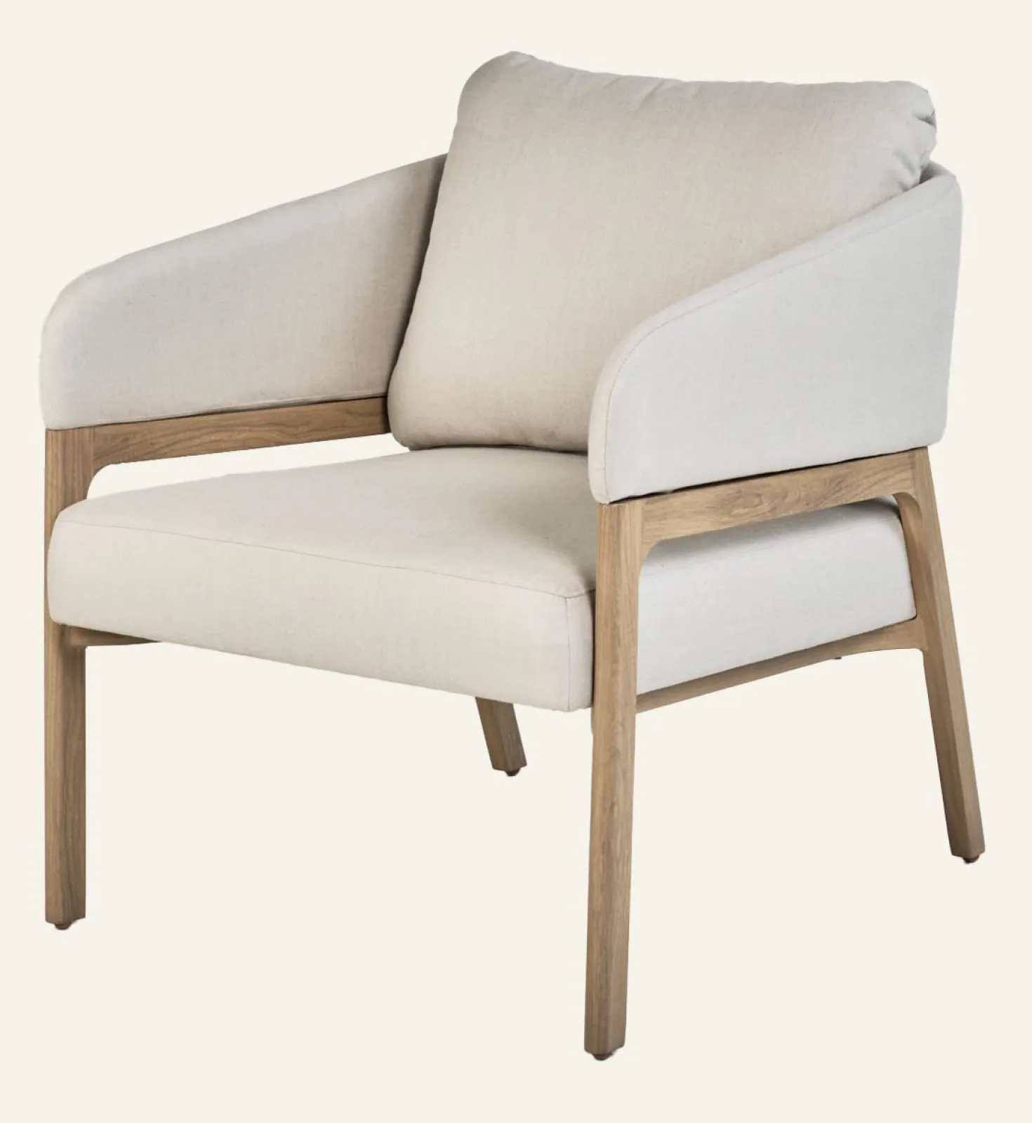 Fåtölj beige - 79x133,5x73 cm