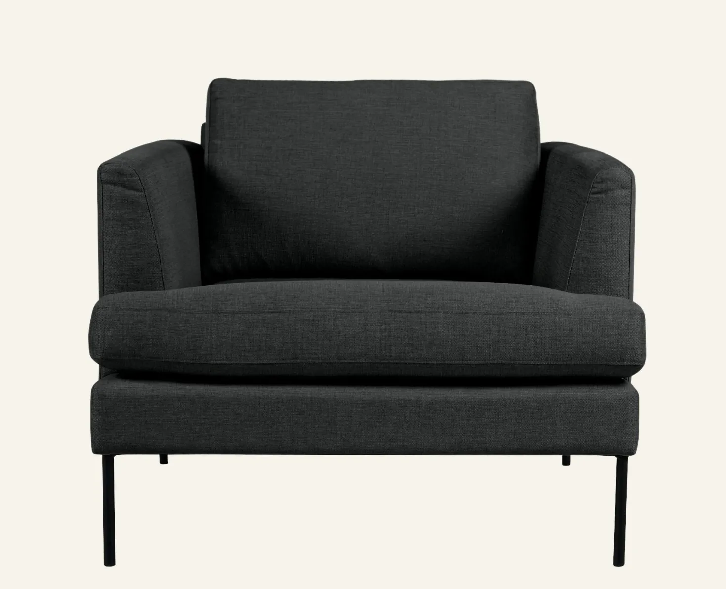 Fåtölj grå - 93x94x80 cm