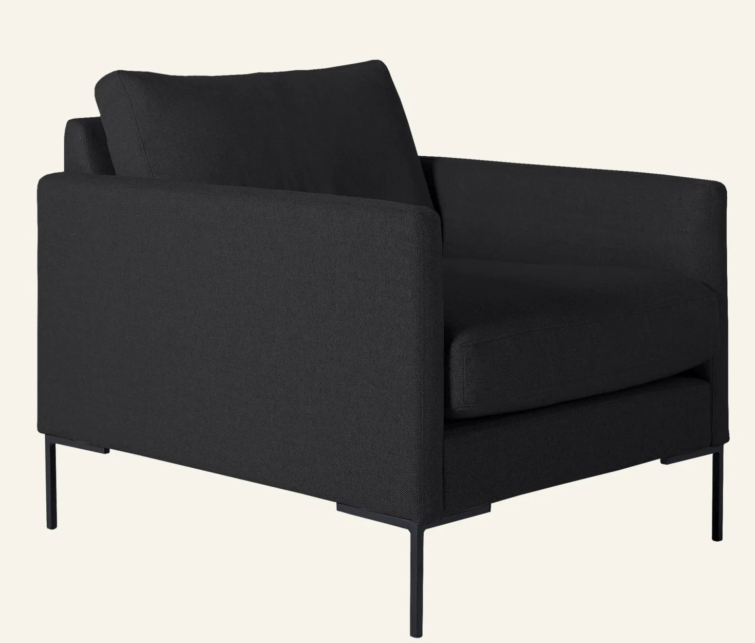 Fåtölj svart - 86x95x83 cm
