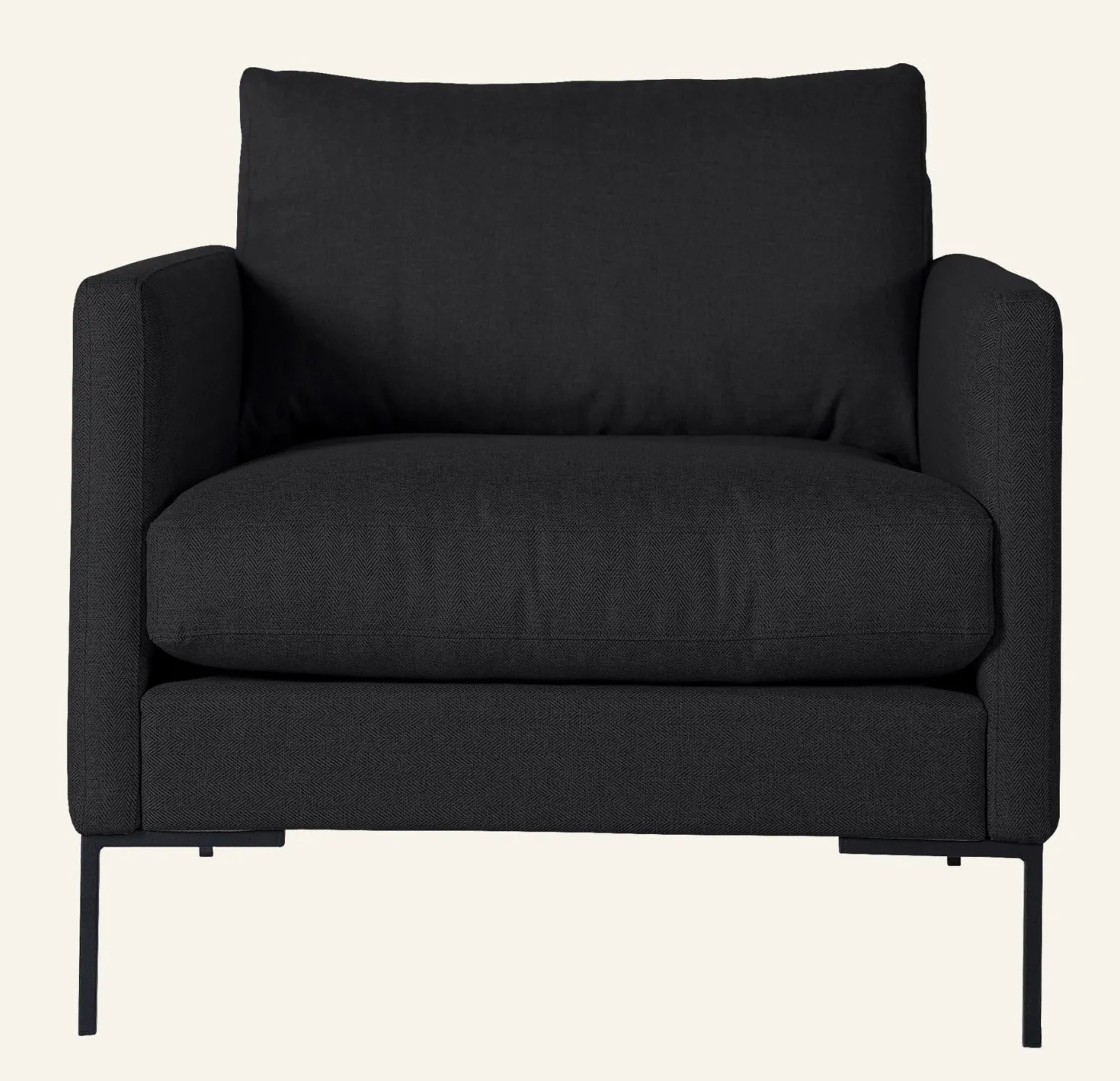 Fåtölj svart - 86x95x83 cm