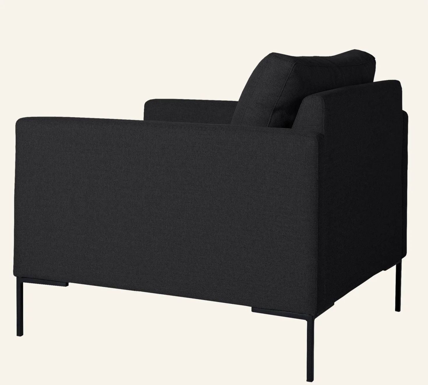 Fåtölj svart - 86x95x83 cm