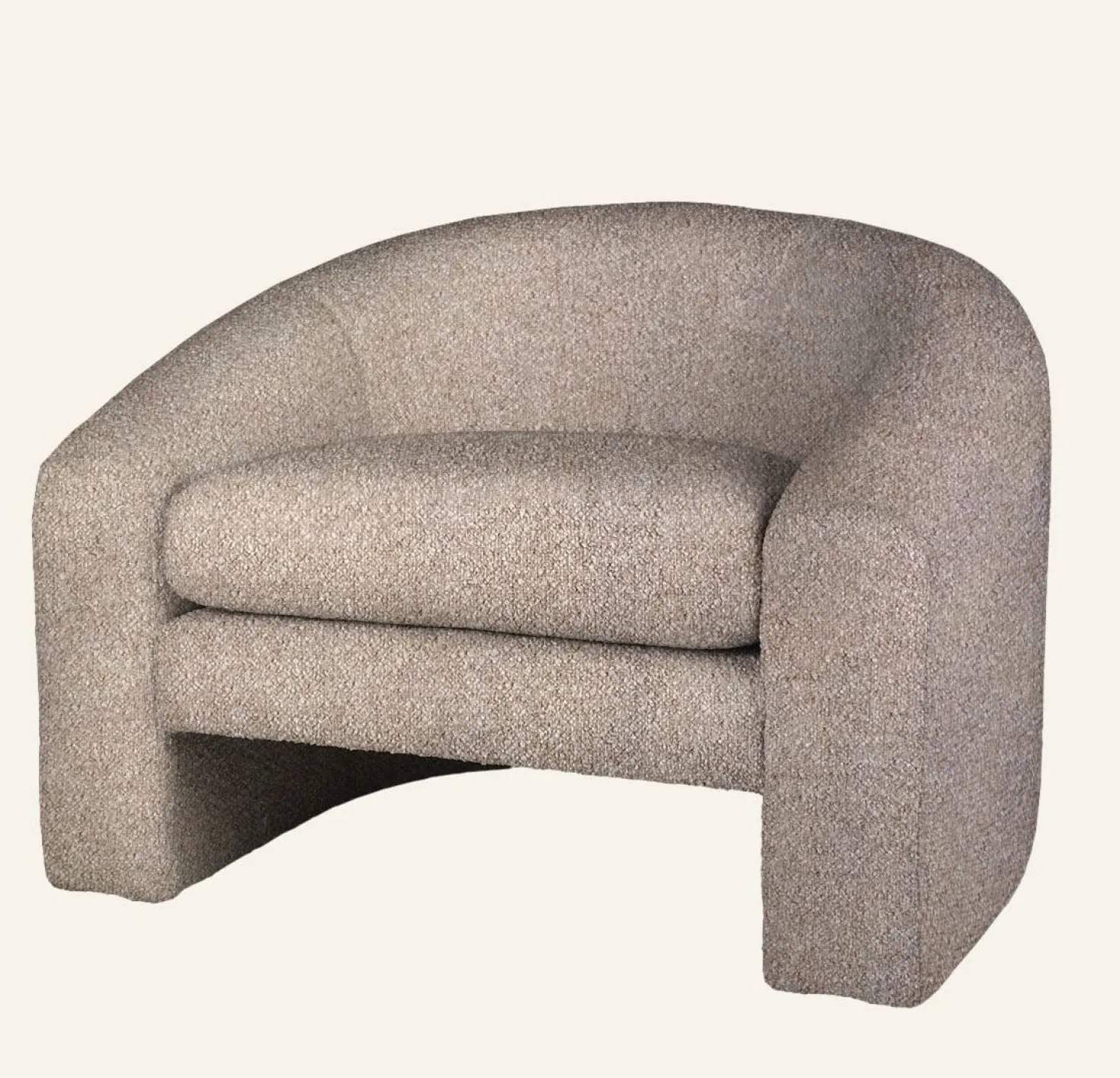 Fåtölj taupe - 96x79x68 cm