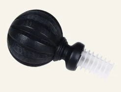 Gardinknopp, 2-pack svart - 22/25 mm