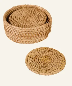 Glasunderlägg natur - ø12 cm