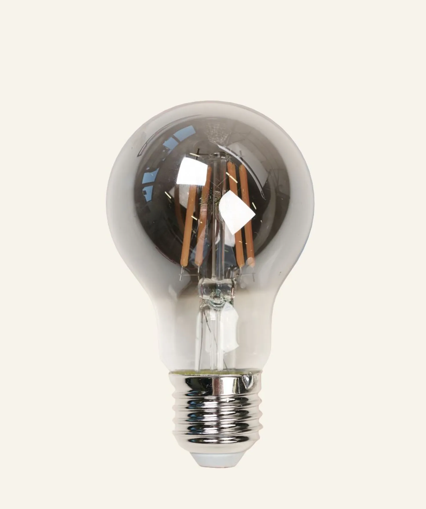 Glödlampa silver - 6x10,5 cm