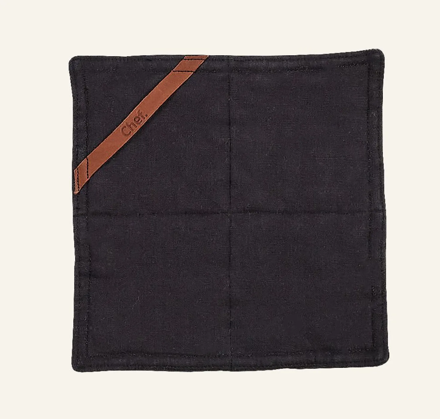 Grytlapp svart - 22x22 cm