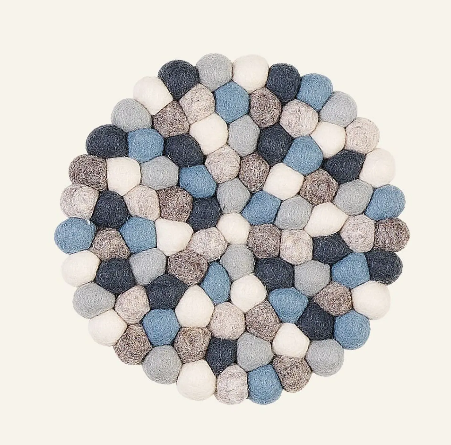 Grytunderlägg multi/blå - ø22 cm