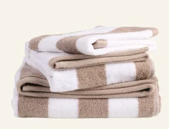 Handduk multi/beige - 70x140 cm