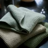 Handduk, 3-pack grön - 26x26 cm