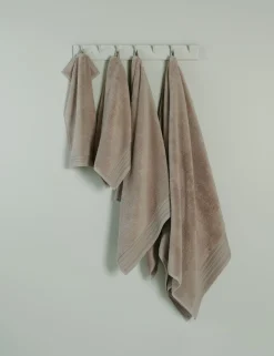 Handduk taupe - 30x50 cm