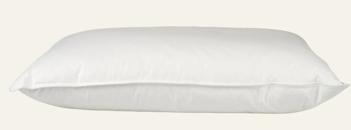 Hög dun- och fjäderkudde vit - 50x60 cm