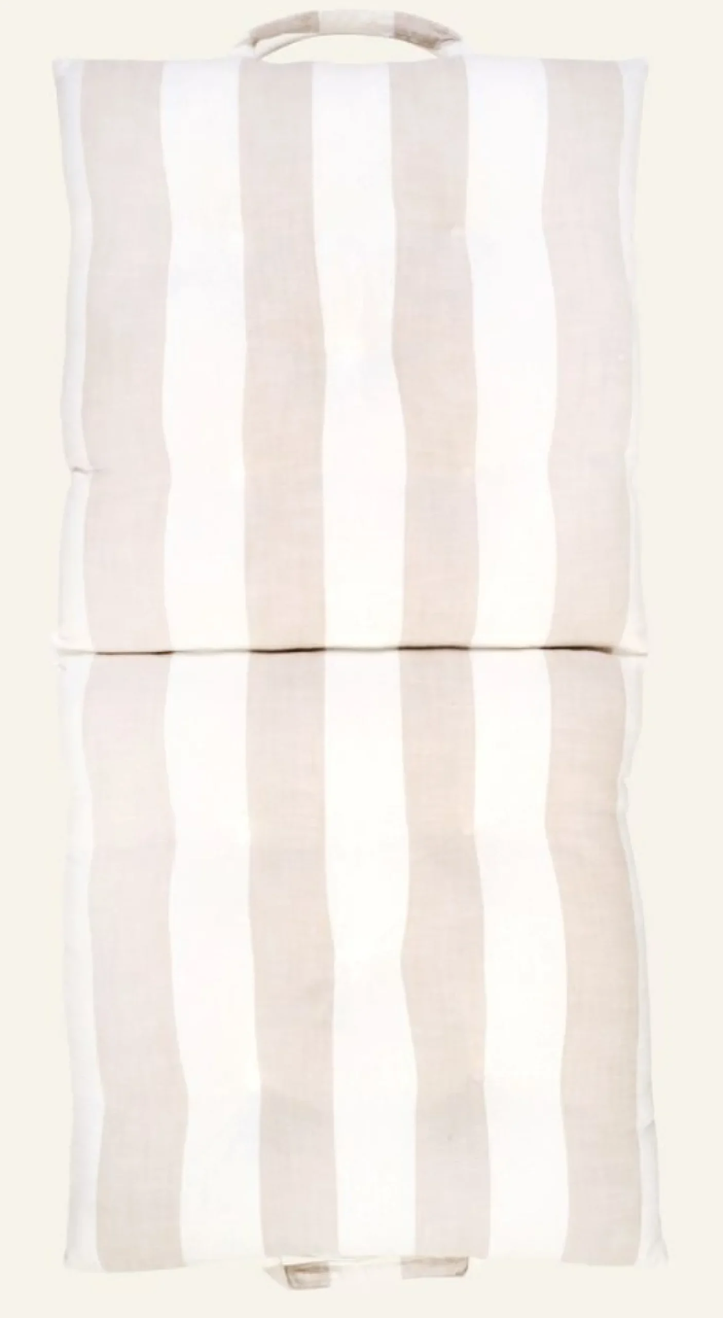 Hopfällbar sittdyna beige - 50x100x7 cm