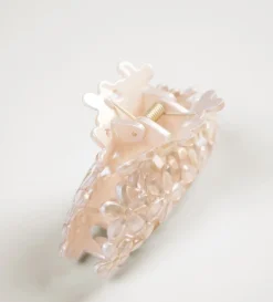 Hårklämma beige - 4,5x9,7x4,3 cm