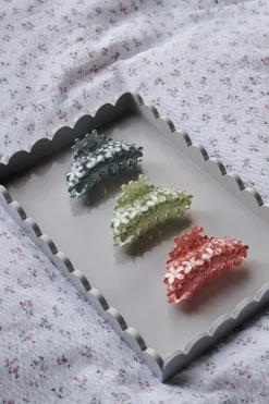 Hårklämma blå - 4,5x9,7x4,3 cm