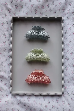 Hårklämma rosa - 4,5x9,7x4,3 cm
