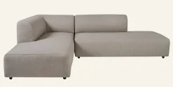 Hörnsoffa beige - 252x191,5x75 cm