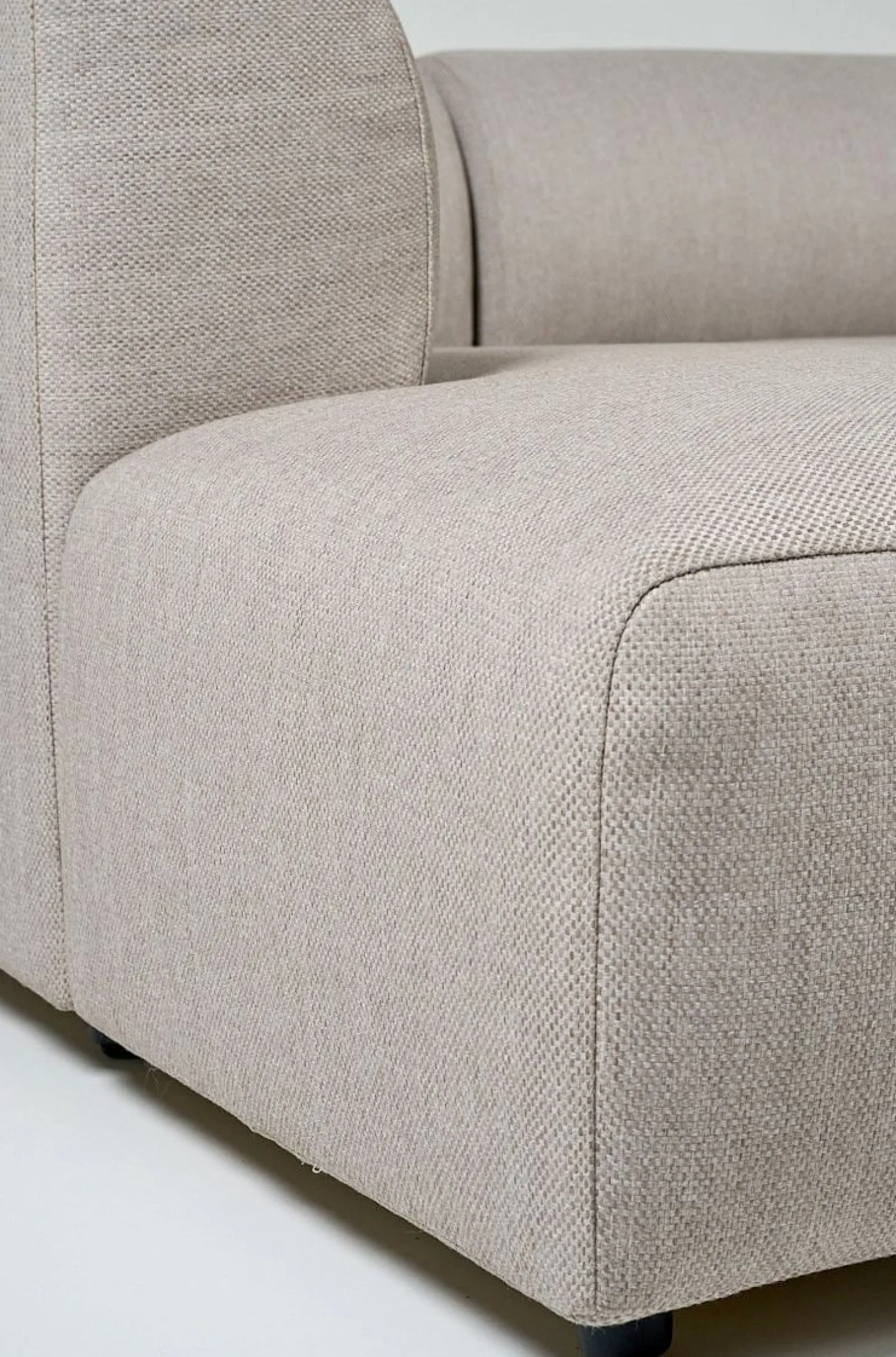 Hörnsoffa beige - 252x191,5x75 cm