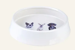 Hundskål vit - 15,3x15,3x6,5 cm