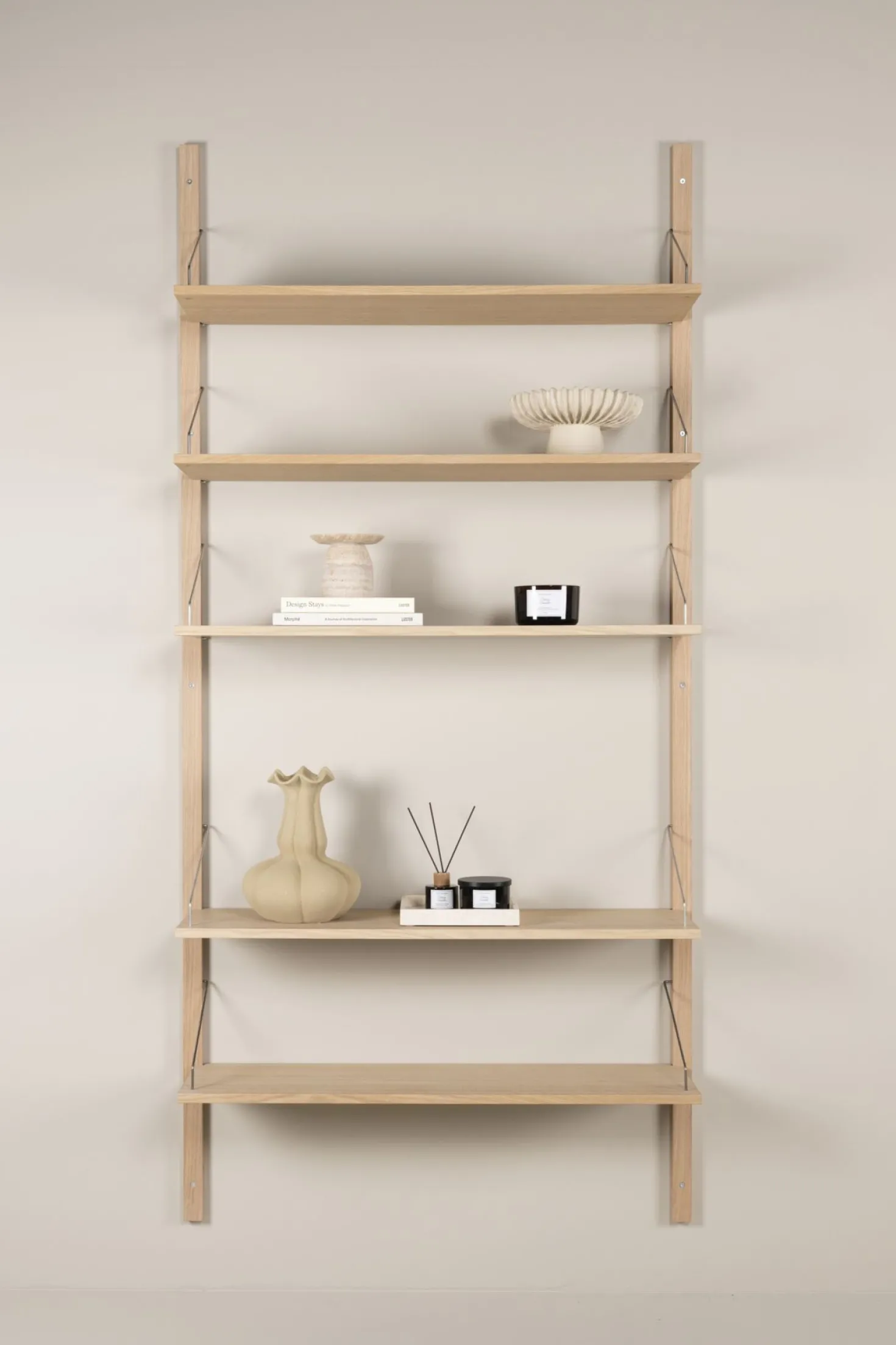 Hyllsystem kombination 1 natur - 220x104 cm