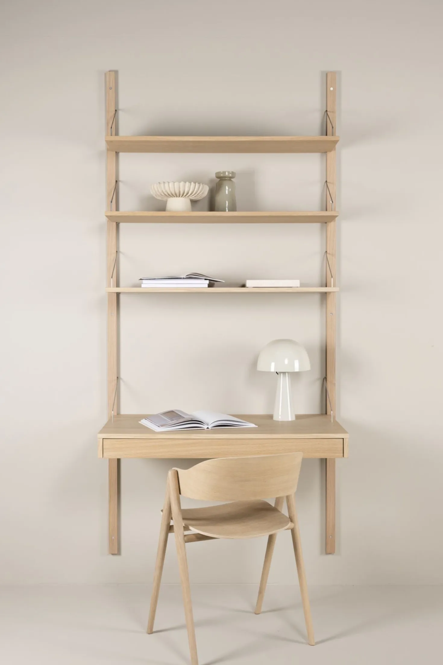 Hyllsystem kombination 2 natur - 220x104 cm