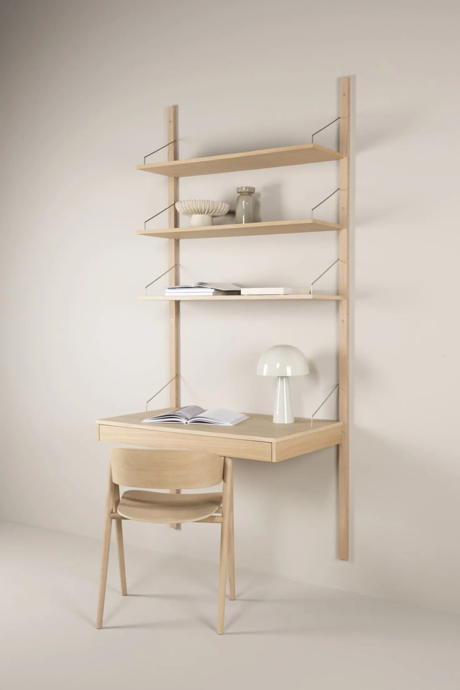 Hyllsystem kombination 2 natur - 220x104 cm