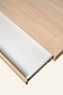 Hyllsystem skrivbordsskiva med låda natur - 100x60x2 cm